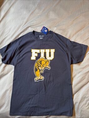 FIU Panthers- Champion Crewneck Logo Tee New with Tag